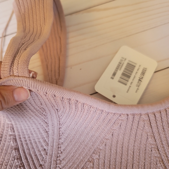 Endless Rose Womens Pink Corset Style Knit Shirt Tank Top XS - Picture 4 of 5